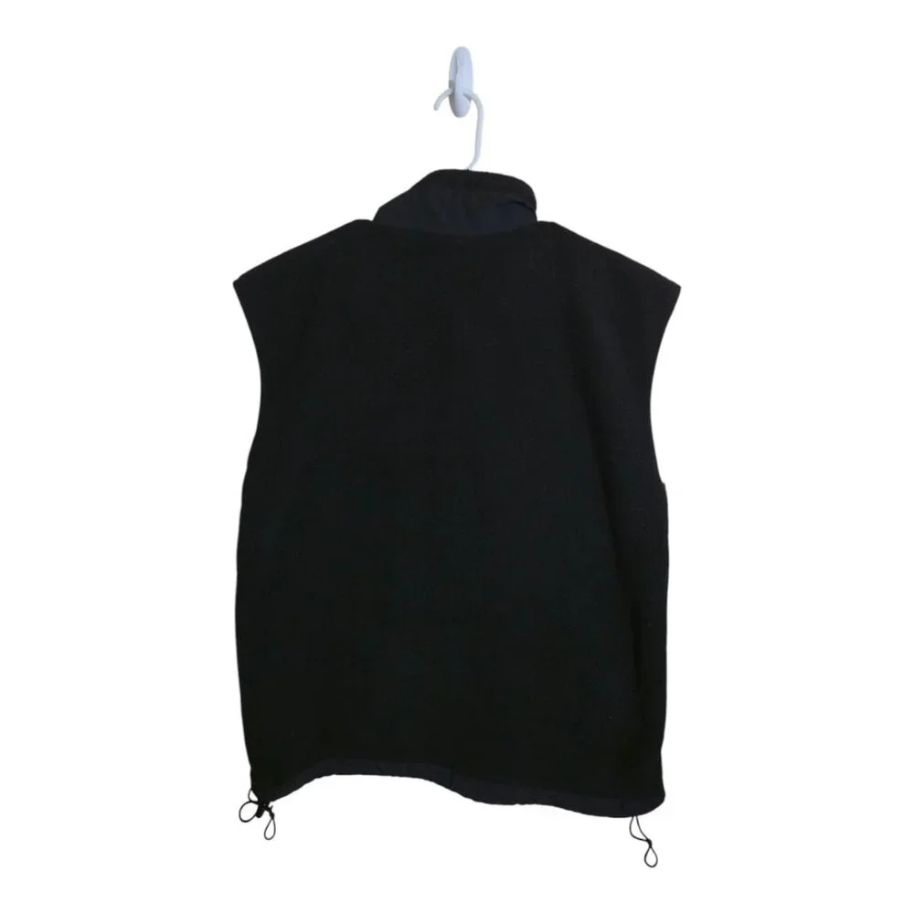 Vtg NORTH FACE Vest men L Black Fleece Half Dome Gorpcore USA Outdoor Camping - Picture 2 of 7